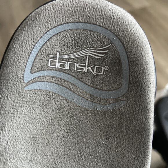 Dansko Sophie Sandal Women Sz 39 EU 8 US Black Leather Double Strap Slide - Picture 9 of 12